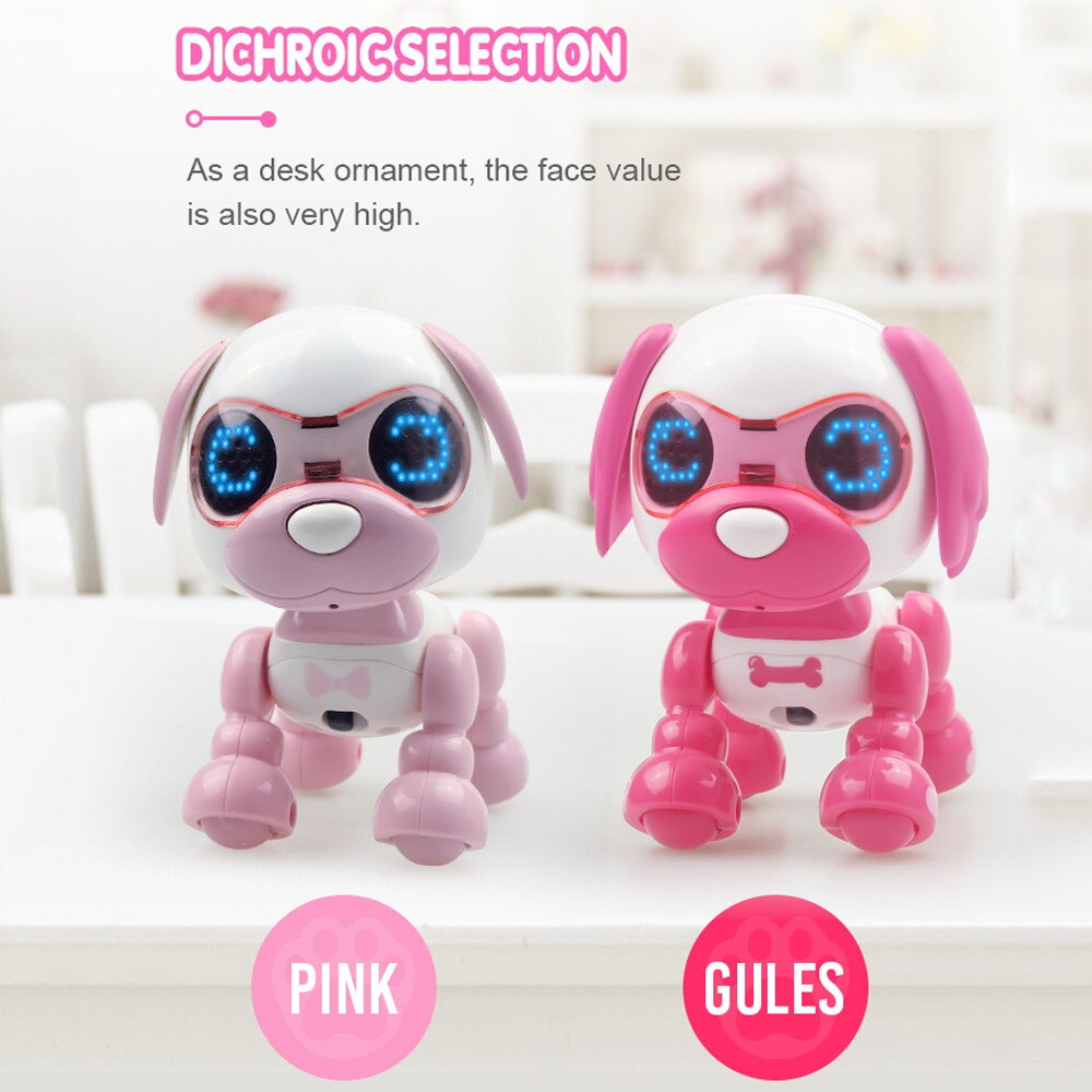 Interactive Smart Puppy Robotic Dog LED Eyes Sound Recording Sing Sleep Cute Toy