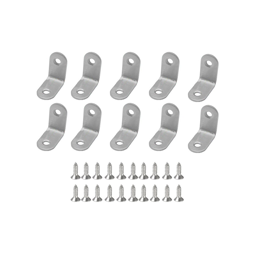 2pcs/10pcs L-Shaped Triangle Bracket Angle Support Stainless Steel 90 Degree Angle Code Fixing Hardware Hardware Accessories: 10pcs 30x30x16mm