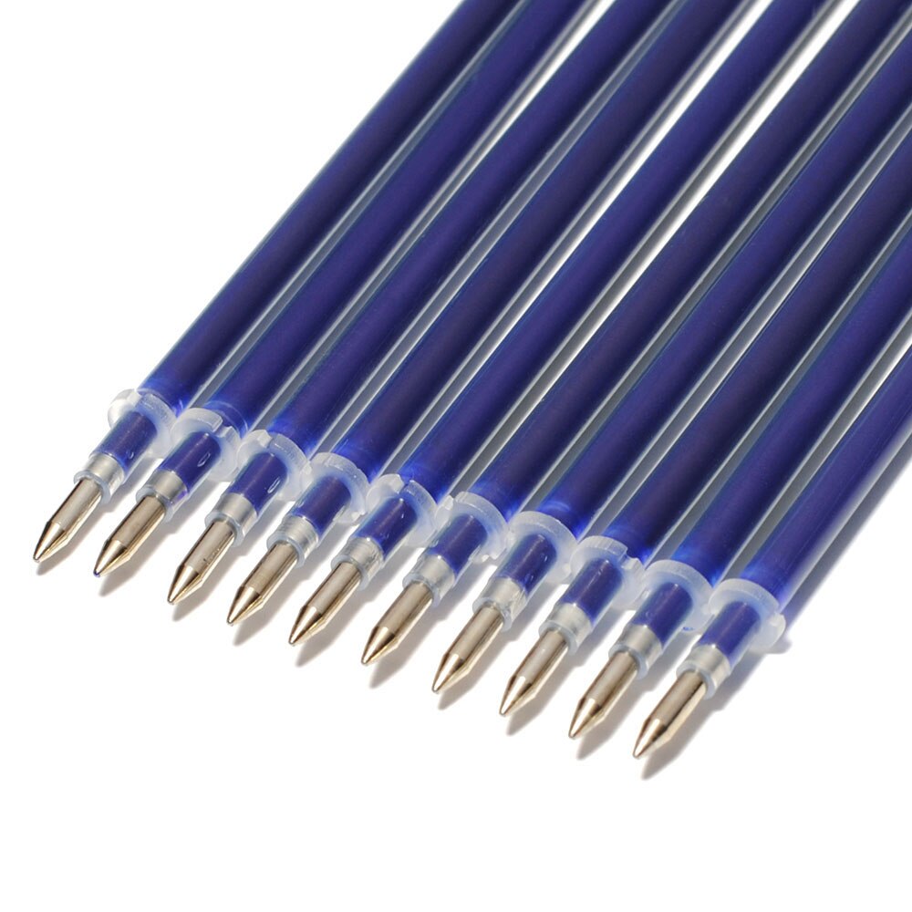 10PCS/LOT 13CM Length 0.5mm Point Roller Ball Pen Refill Black Blue Ink Ballpoint Pen Refills Office School Supplies DIY