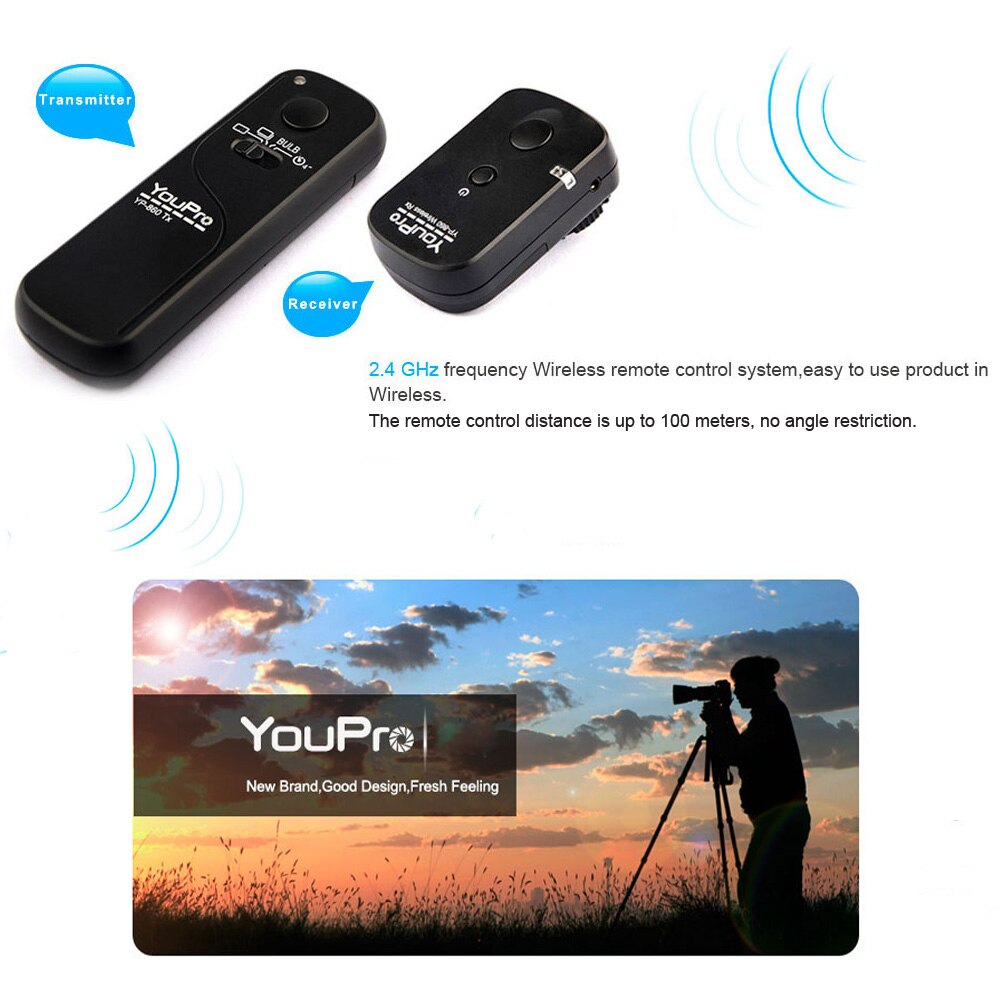 Mando a distancia inalámbrico YP-860 S2 2,4G, disparador, transmisor, receptor para cámara Sony Series DSLR