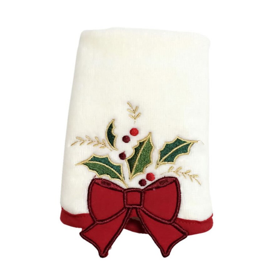 Juleserie, bomuldshåndklæde, juletræ, silke strømper, håndklæde, ornament,, broderet håndklæde, christ: H