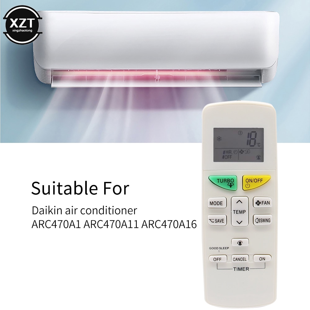 Air Conditioner Remote Controller ARC470A1 Replacement for DAIKIN ARC470A11 ARC470A16 ARC469A5 ARC455A1 KTDJ002 controller