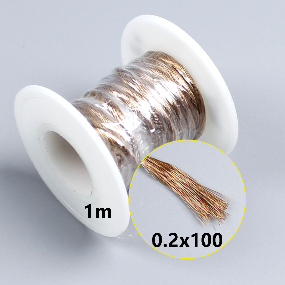 0.2x30 0.2x50 0.2x60 0.2x80 0.2x100 0.2x200 Strands Litz Wire 0.2mm Polyurethane Enameled Round Copper Stranded Wire: Blue
