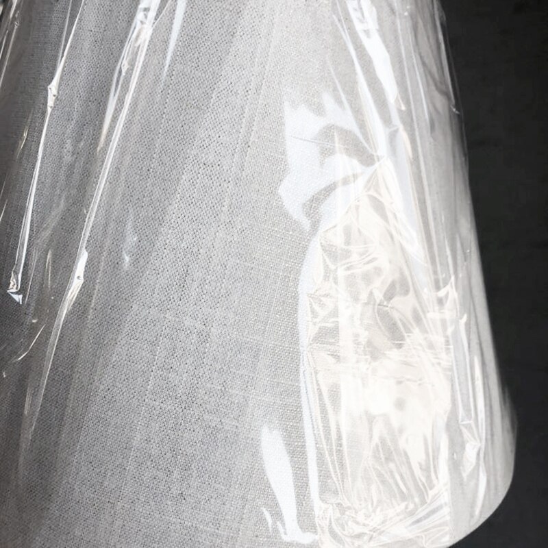 Big Lamp Shade Linen Fabric White Lamp Shade Small 5 Inch Top Diameter x 9 Inch Bottom Diameter x 7 Inch Tall (White with G