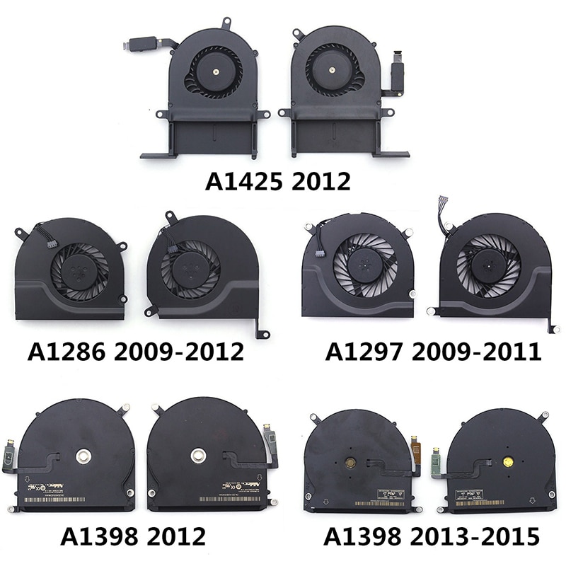 1 paar (Links & Rechts) cpu Fan Voor MacBook A1425 /A1286 /A1297 -11/A1398 / a1398 -15 cooling pads