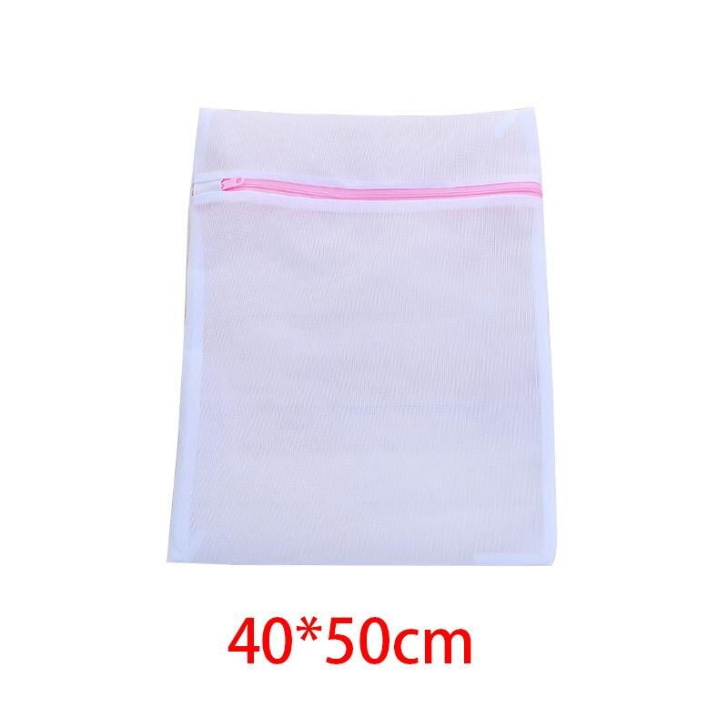 3 Sizes Zipped Clothes Bra Underwear Washing Bag Laundry Bag Mesh Net Wash Bag Pouch Laundry Basket For Washing Machine: White