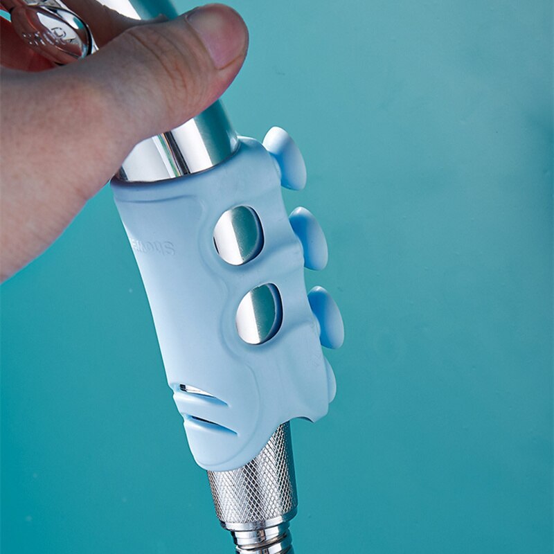 Supporto per soffione doccia ventosa riutilizzabile durevole rimovibile doccia in silicone supporto per bagno portatile supporto per cremagliera a parete