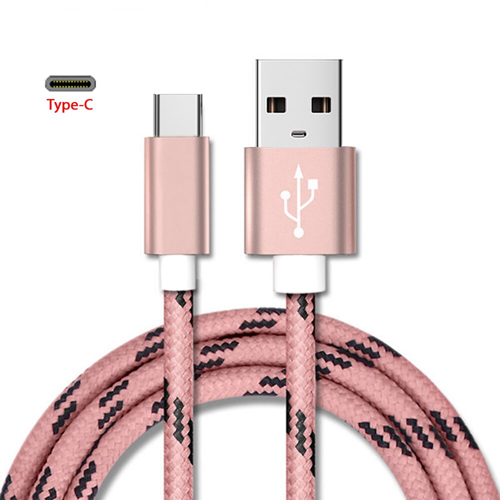 Snel Opladen Kabel Type C Data Lijn Voor Xiaomi Redmi Note 7 Snelle Opladen Data Sync Usb C Kabel Voor samsung Galaxy Oneplus 6T: Typoe-C Rose Gold / 1m