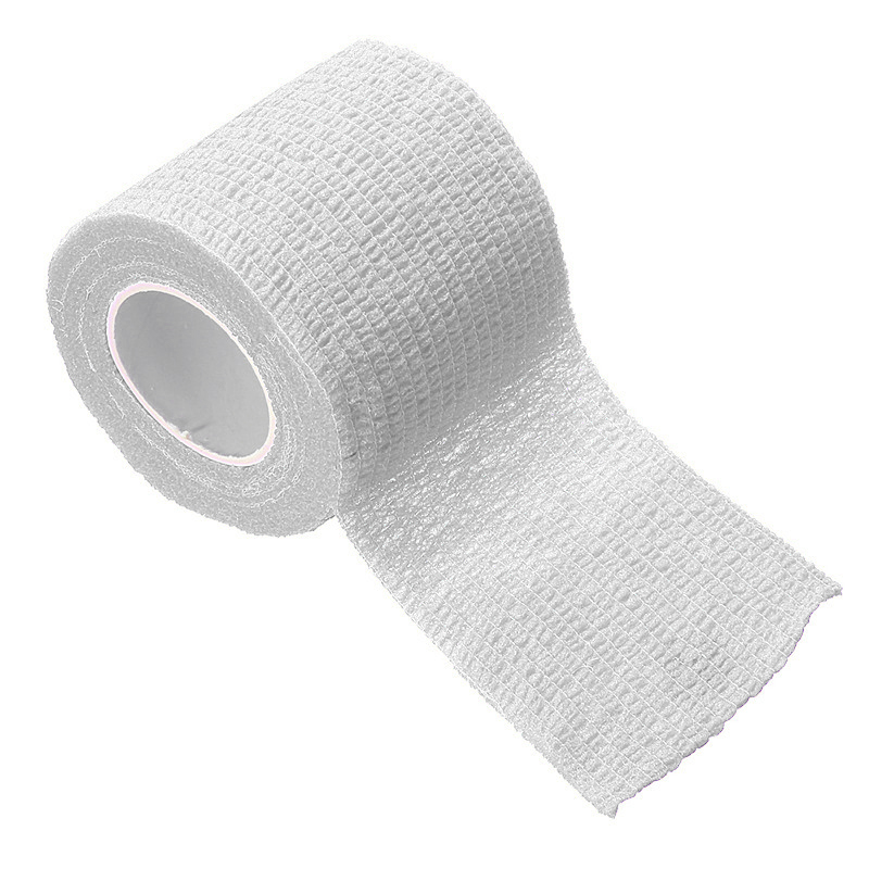 5 couleurs coloré athlétique enveloppement bande auto-adhésif élastique pansement élastoplast sport protecteur genou doigt cheville paume épaule: WHITE / 2.5cm x 4.5m