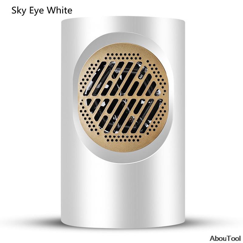 Chauffage électrique silencieux pour le bureau, Mini appareil de chauffage des pieds pour la maison et la chambre à coucher, accessoires chauds pour l&#39;hiver: Eye White / Default Plug