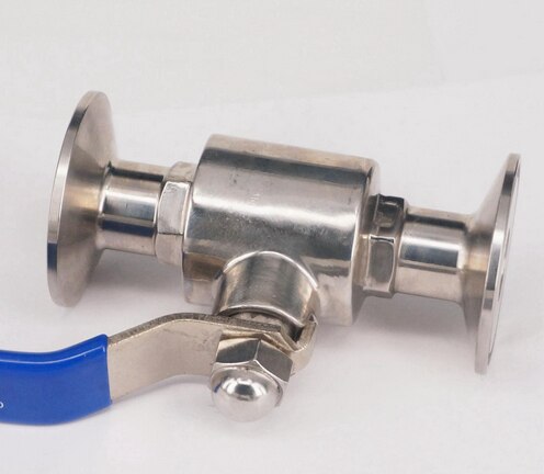 3/4" 19mm 304 Stainless Steel Sanitary Ball Valve 1.5" Tri Clamp Ferrule Type For Homebrew Diary Product