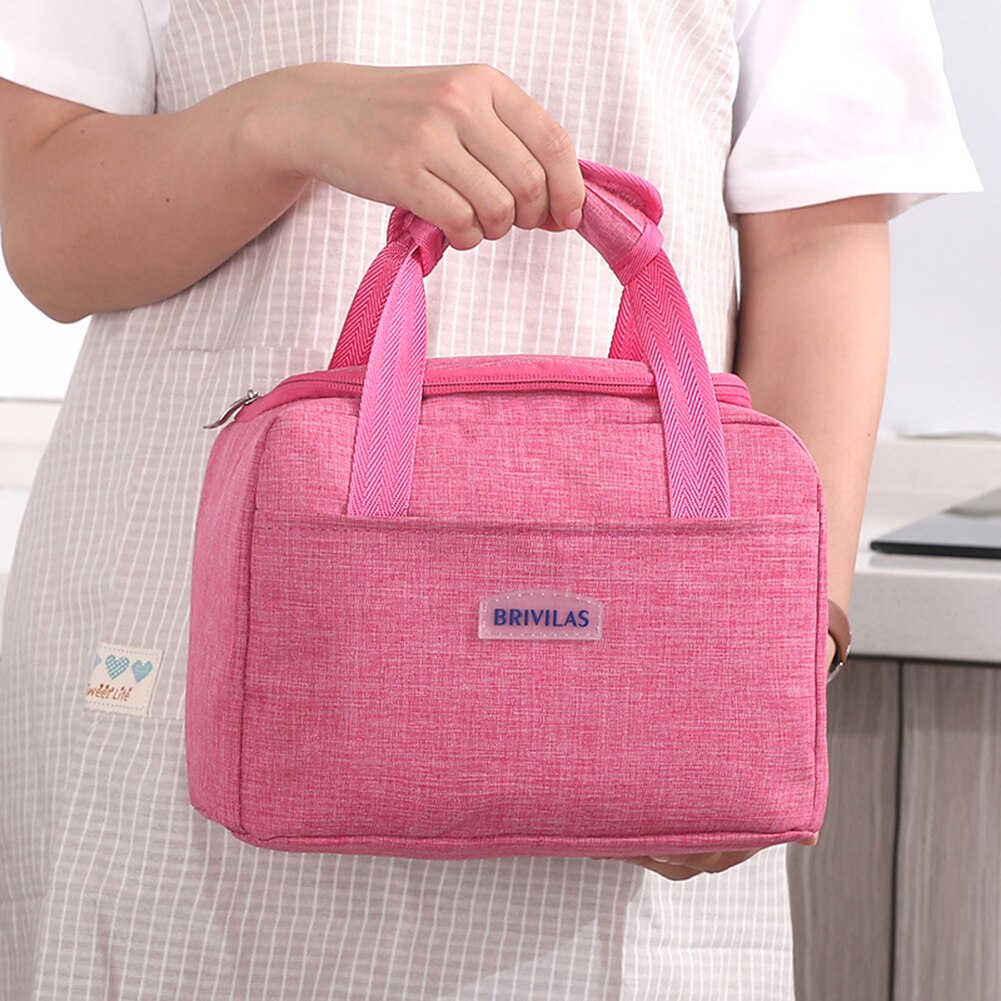 Portable Lunch Bag Thermal Insulated Lunch Box Tote Cooler Handbag Bento Pouch Dinner Container Mom Baby Food Storage Bags