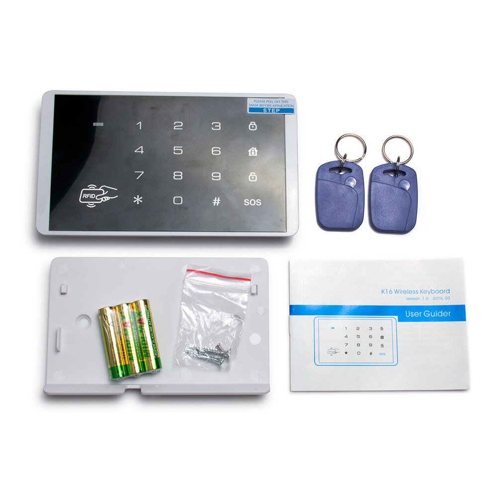K16 Wireless RFID Touch Keyboard For PSTN GSM Security Alarm Personal Home Alarm System 433MHz Wireless Password Keypad system