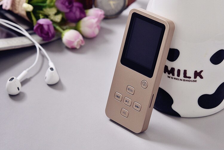 MPLSBO MP4 Bluetooth HiFi 8GB 16G 32GB MP3 MP4 Music Player 1.8" TFT Screen Support Pedo Meter E-book FM Radio Voice Recorder: Gold / 8GB