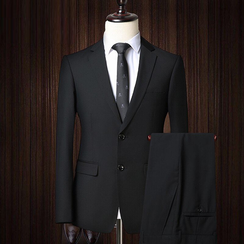 suit classic 2 men's casual wedding suits men (blazer pants) suit 2 piece set formal man suit overalls spring