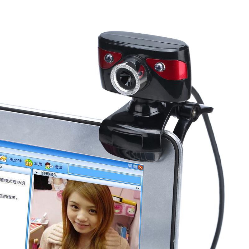 A886 USB 1.3 Megapixel Computer Webcam Camera Rotatable Web Cam with Mic Support Night Vision for PC Android TV
