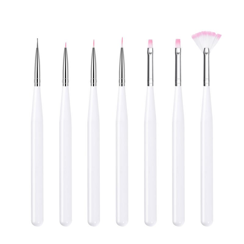 Navolution-pincel de uñas para manicura, brocha de Gel para Nail Art, brocha de Gel para esculpir en polvo líquido acrílico, 15 unids/set por juego