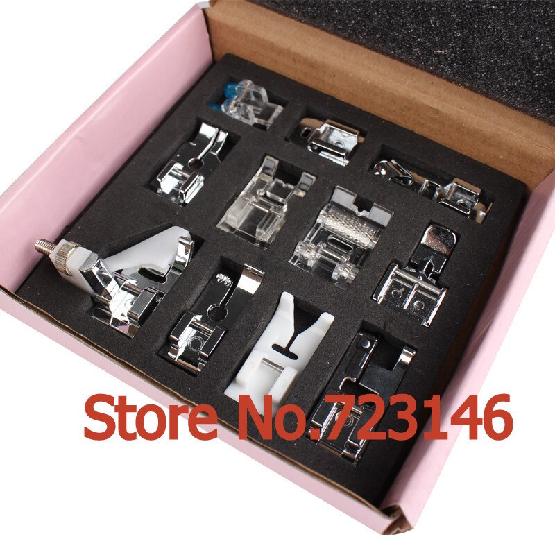 11 Presser Voet Voeten Binnenlandse Naaimachine Part Accessoires Voor Brother Juki Singer Janome Pfaff Elna 40 Pcs naald
