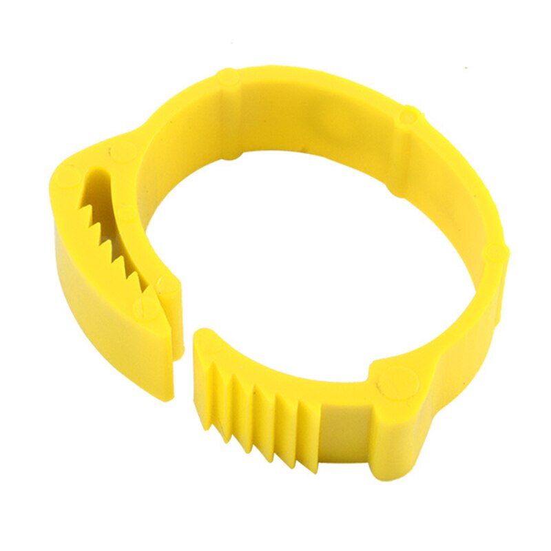 100 pcs/package Bird And Pigeon Foot Ring Color Identification Ring Opening Poultry Foot Set Foot Identification Tool: yellow