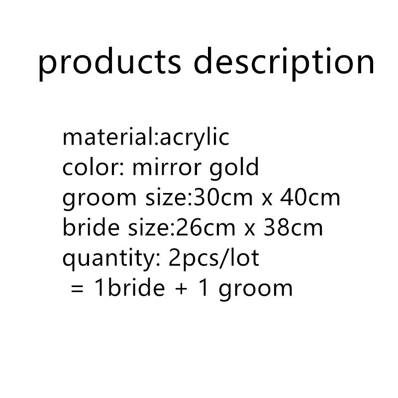 Wedding Chair Hangers Signs Gold Acrylic BRIDE &amp; GROOM Signs - Acrylic Engraved Rustic Signs - Wedding Reception, Photo Props