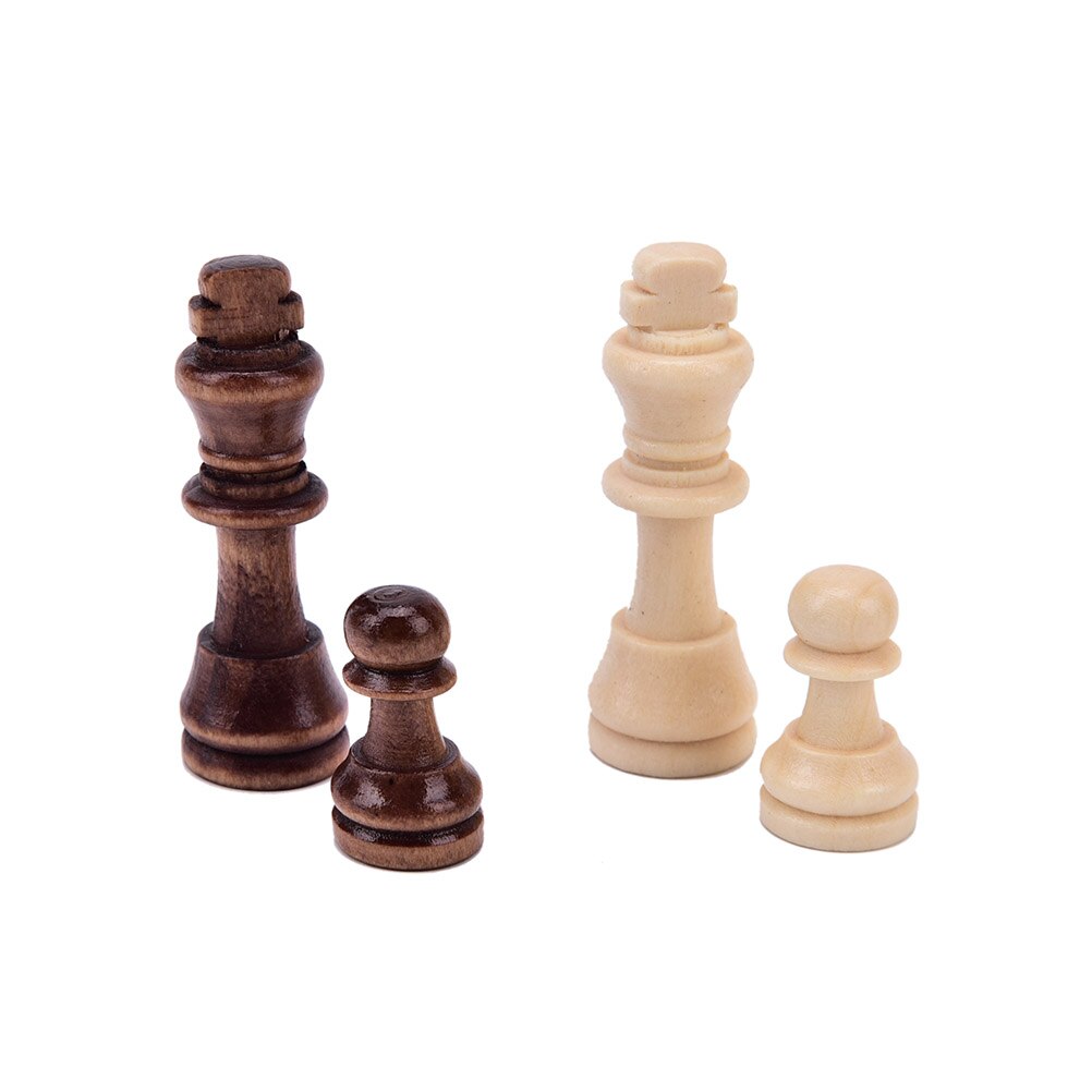 32pcs high-grade Funny wooden chess piece grid International checkers Chess Board Game Sports Entertainment