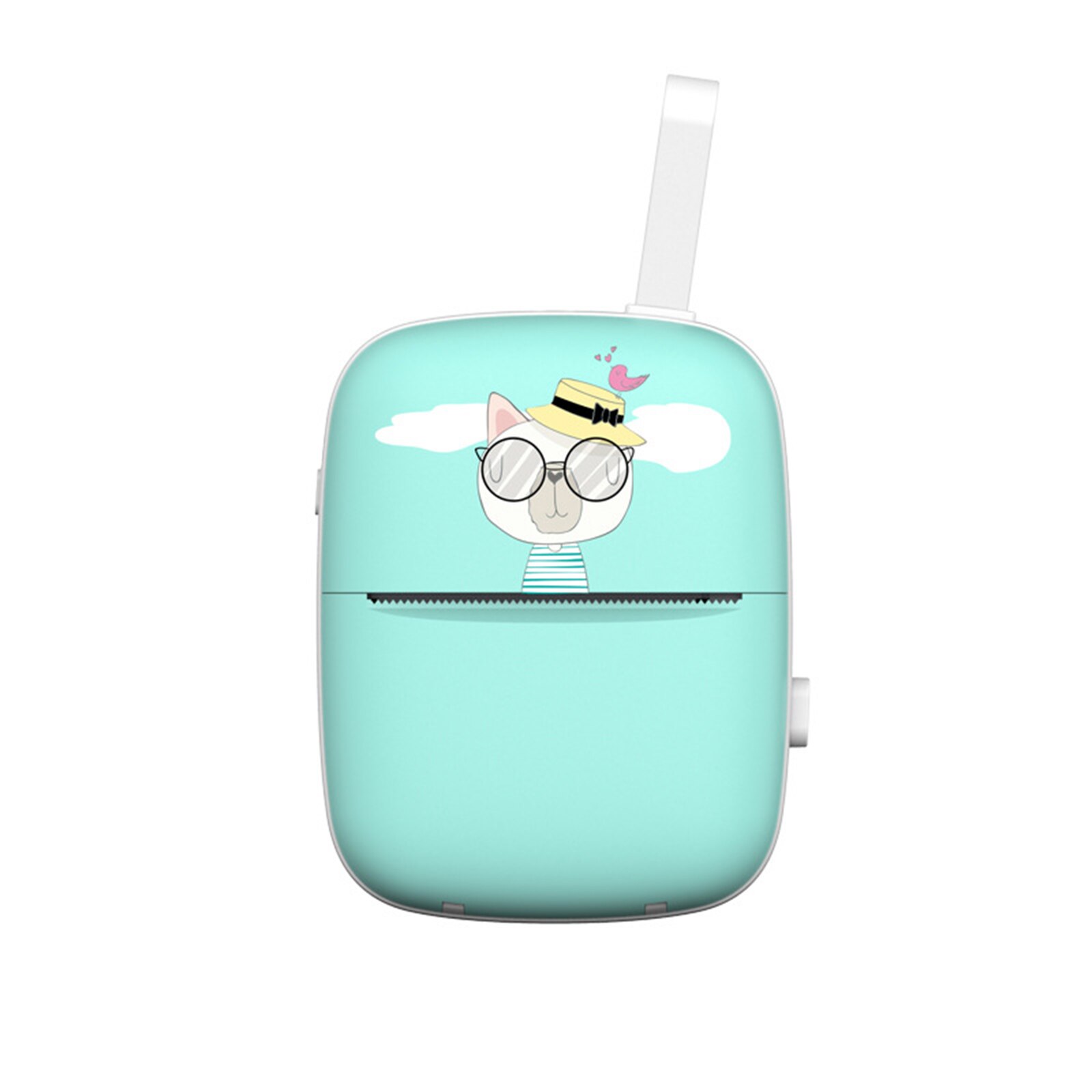 Pocket Wireless Thermal Printer Portable Wireless Inkless Pocket Printer with Thermal Paper for Students Workers Travelers: Blue / Green