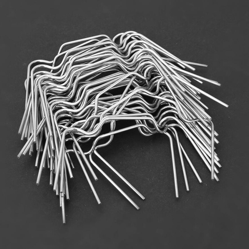 50Pcs Stainless Steel Greenhouse W Clips Spring Wire Glazing Glass Frame Fixing Clamp