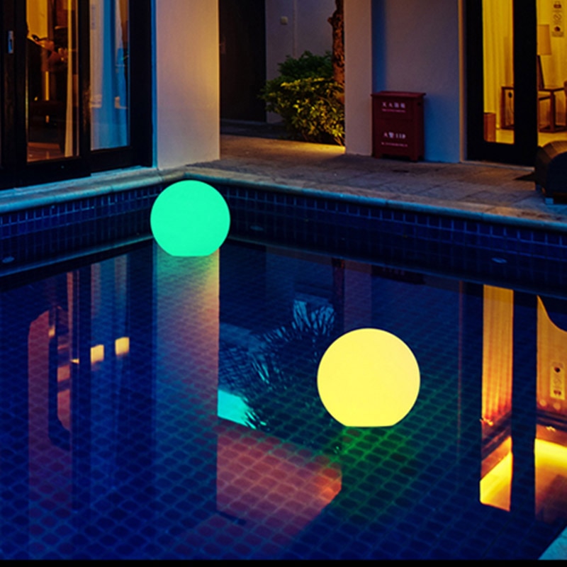 High Solar Power LED Ball Lamp Color Changing/Steady RGB Light Rechargeable Pool Garden Decor Night Lights Ball LG66