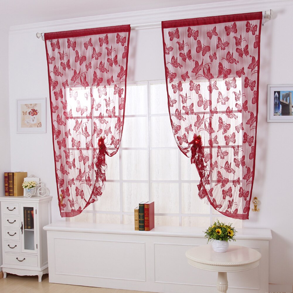 Door Curtain Window Butterfly Fly Net Window Screen Door Curtain Tassels String Room Curtain Divider: 7