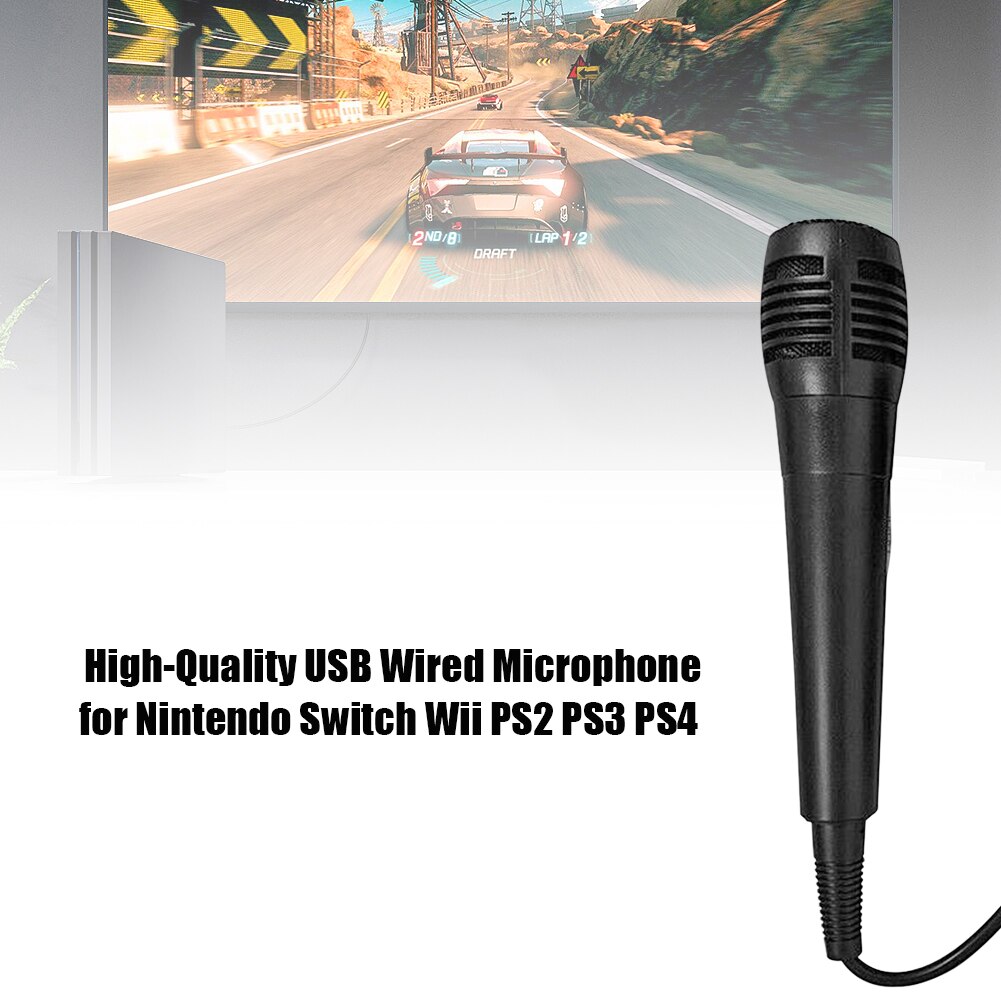 Draagbare Handheld Microfoon Usb Wired Karaoke Microfoon Voor Nintendo Switch Wii U PS4 PS3 Xbox One Pc Home Ktv Speler microfoon
