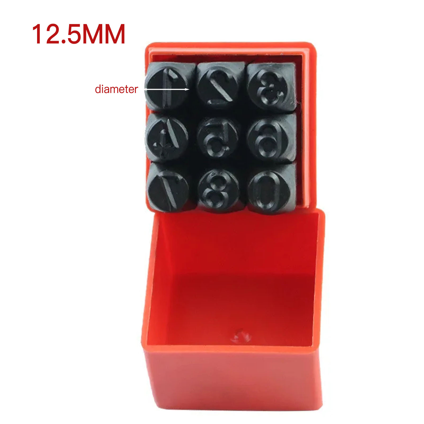 Steel Die Metal Stamping Kit 3/4/5/6/8mm Number Letter Alphabet Punch Tools DIY Jewelry Gold Silver Metal Leather LOGO Stamp: Yellow