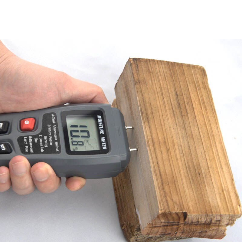 0-99.9%  to stifter digital træfugtmåler træfugtighedstester hygrometer træfugtdetektor stort lcd-display