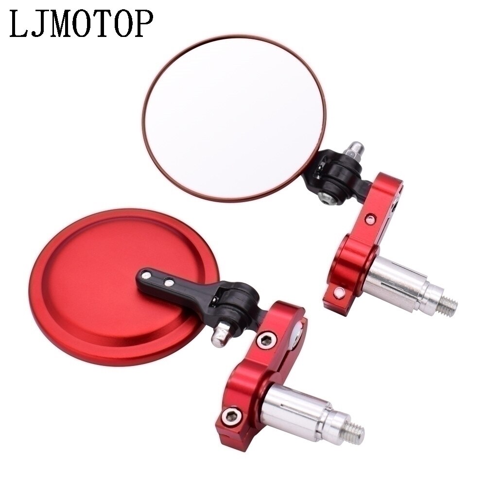 Universal Motorcycle Mirrors 3 Inch Round Folding Bar End Side Mirror for KTM 300XC 350SX-F 350XC-F 350XCF-W 350EXC-F 400XC-W