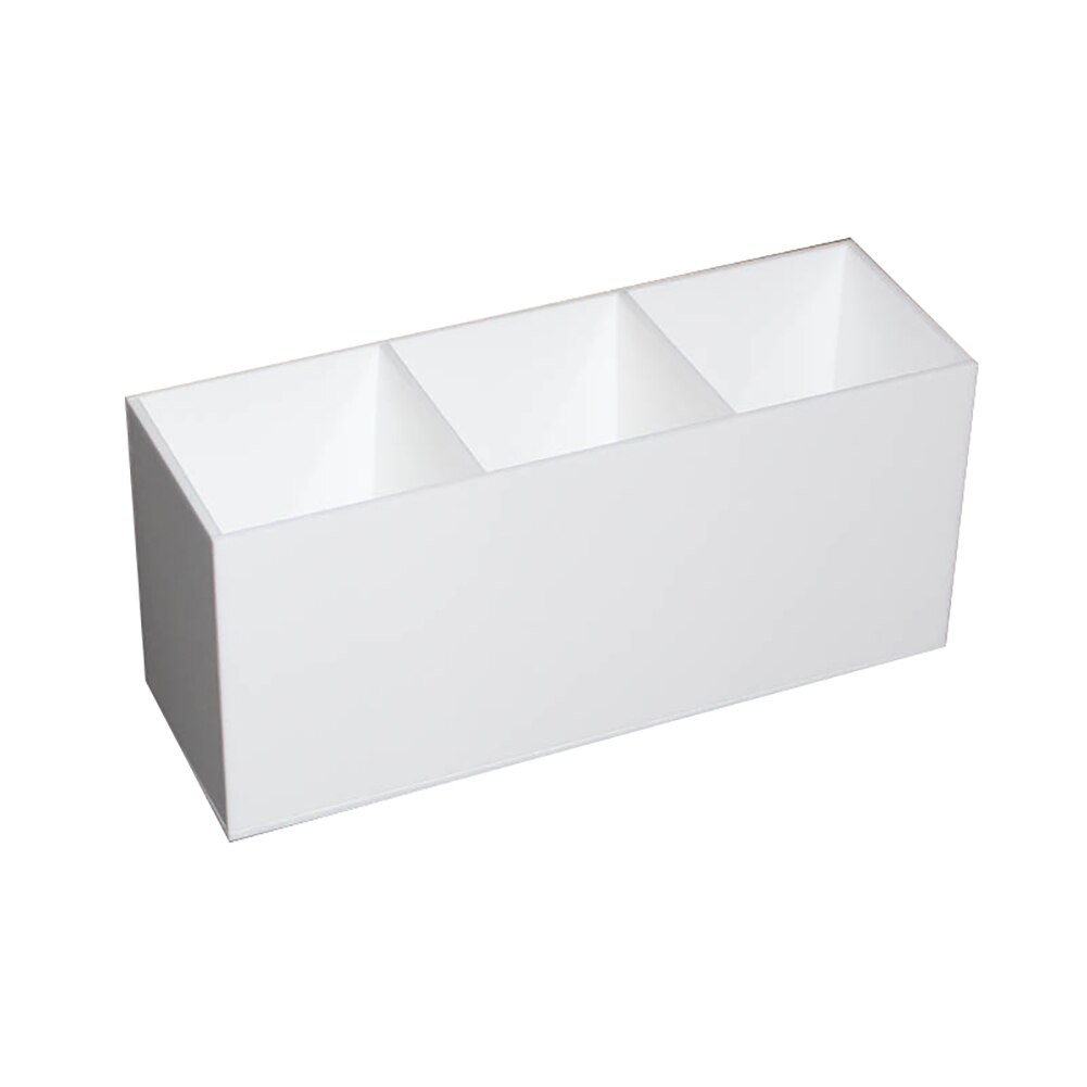 3 Slot Kosmetik Pinsel Lagerung fallen Acryl machen-hoch Werkzeuge Pinsel Halfter Organizer Kasten machen-hoch Pinsel Halfter Starke 3-Slot kosmetik: Weiß