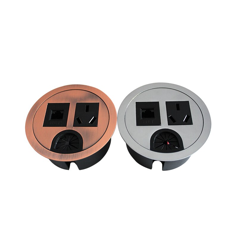 desktop socket outlet Computer Table Wire Hole Cover table cable grommet Pop-up Outlets Three Inserts Power outlet