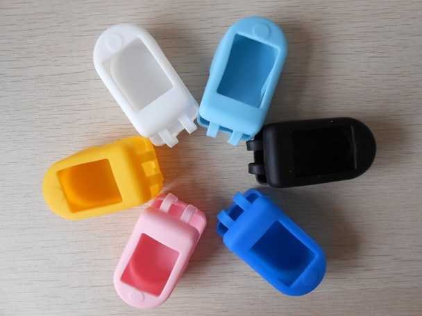 10 stk/pak silikonegummi cover til cms 50d fingerspids pulsoximeter vandtæt silikone etui til cms 50dl seks farver