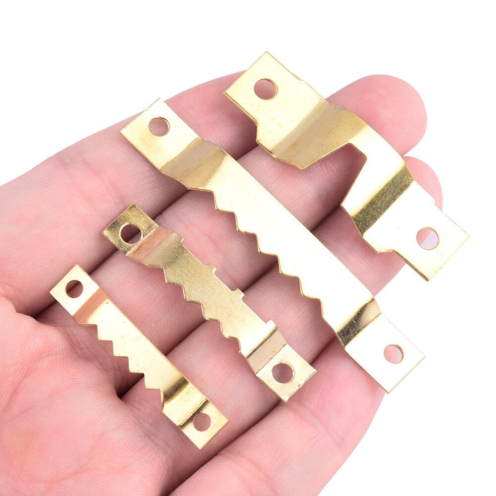 25Pcs Small Heavy Duty Sawtooth Picture Frame Hanger Hanging Photo Wall Oil Painting Mirror Saw Tooth Hooks with Screws