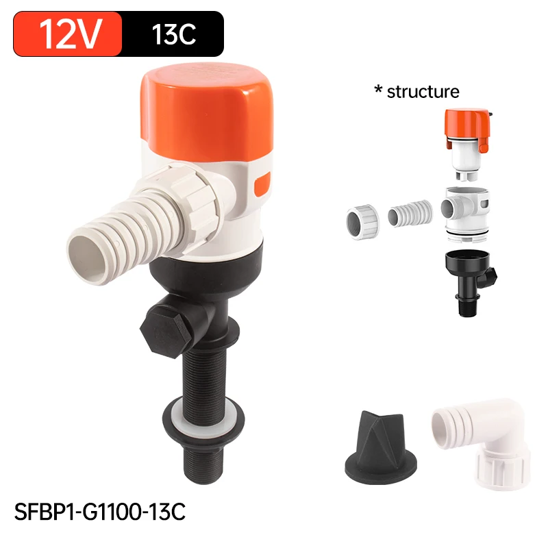 ​ SEAFLO 12V Aerator Live Bait Well Pump, Submersible Marine Cartridge Bilge Pump for Boat, Yacht, Saltwater & Freshwate: green