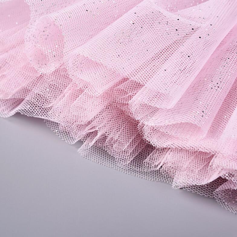 0-2T Pink Sparkle Tutu Skirt children's wear girl's spring and summer Tutu skirt with pompom bow tutu headband