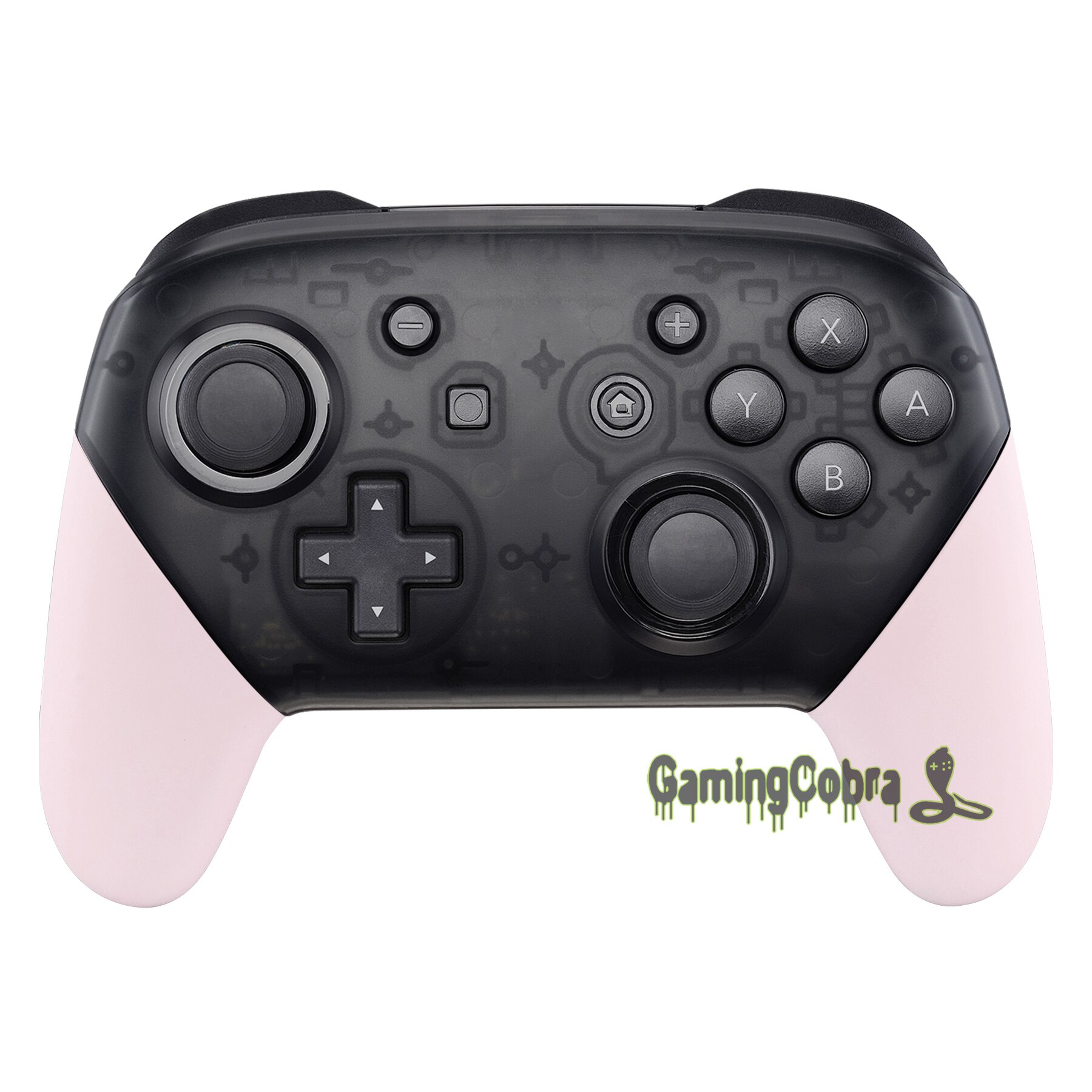 Sakura rosa toque macio personalizado lidar com apertos caso concha capa peças de reposição para ns switch pro controlador