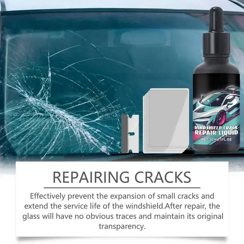 Car Window Cracks Gone Glass Repair Fluid, Quick Windshield Repair Kit Car Window Repair Tools