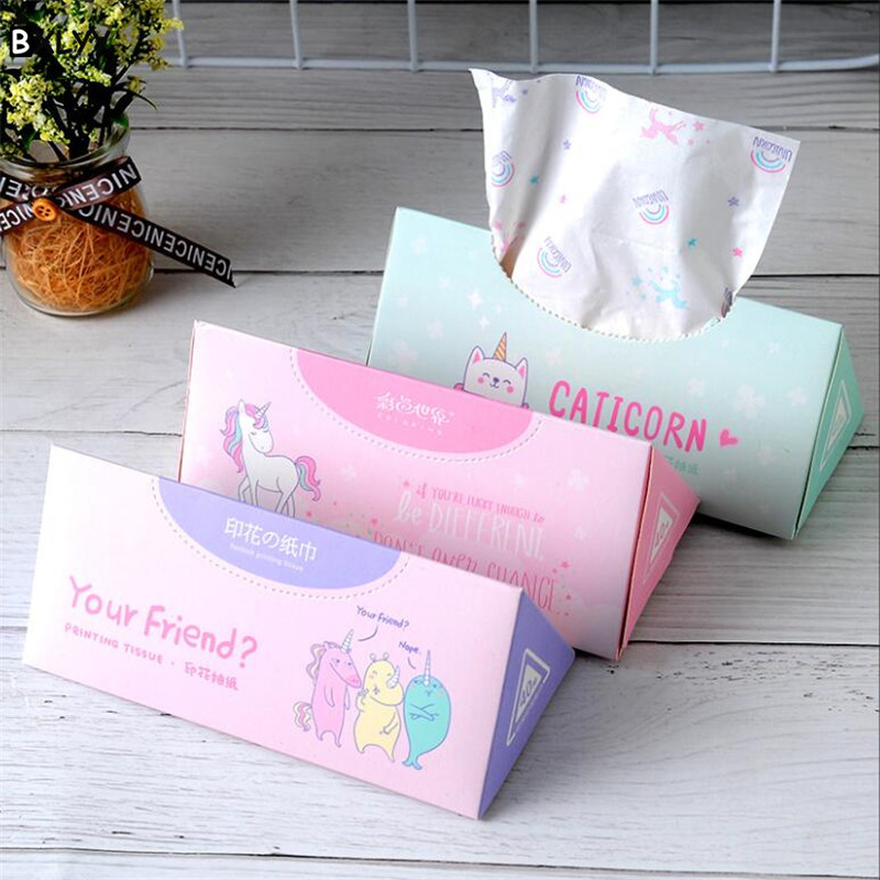 BXLYY Eenhoorn Wegwerp Papieren Handdoek Afdrukken Drie-layer Papier Verjaardag Bruiloft Decoratie Baby Shower Party Supplies.7z: random-1pc