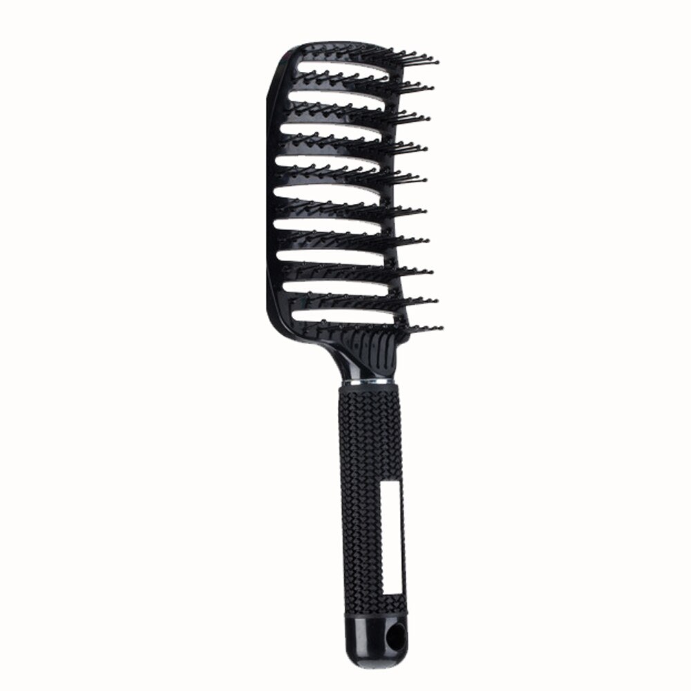 Salon Vent Hair Brush Anti-static Hair Styling Scalp Massage Comb Massage The Head To Promote Hair Growth: Black