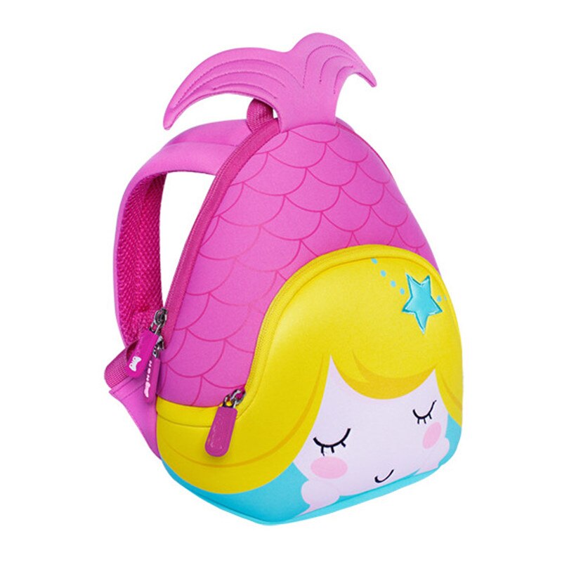 NOHOO Cartoon Mermaid Children School Bags Cute Waterproof School Backpack for Girls Toddler Book Bag Kindergarten Rucksacks