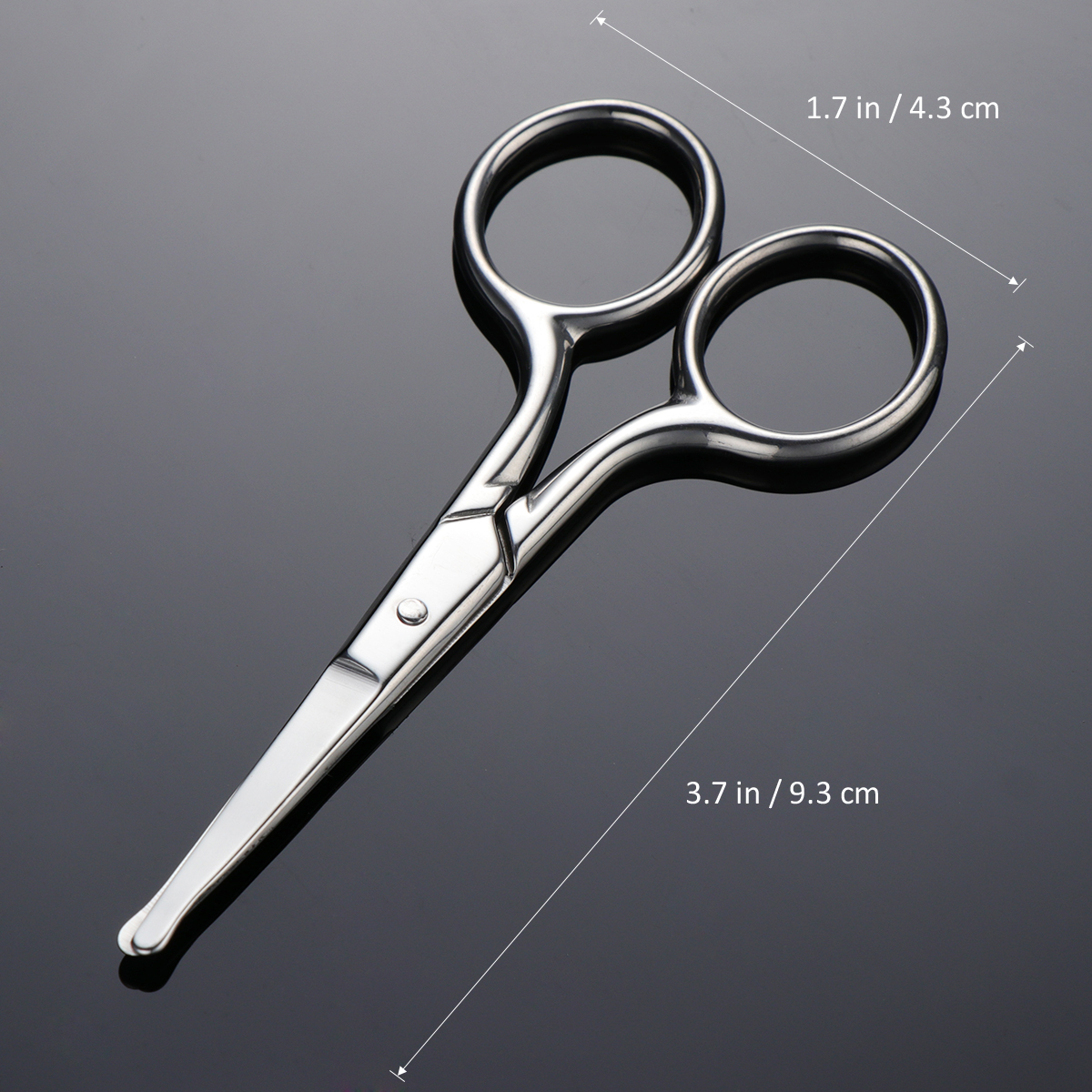 Rounded Nose Hair Trimmer Safety Scissors Multi Purpose Scissor with Round Tip for Facial Hair Beard Mustache Trimming