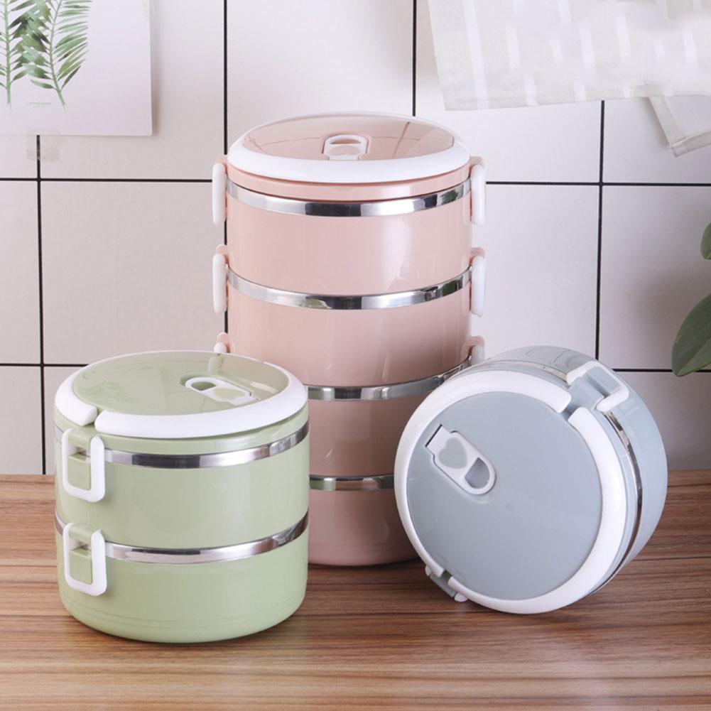 Lunch Box Bento Stainless Steel Leakproof Lunch Container 1/2/3/4 Layers Insulated With Bag Storage Container Food T8C8