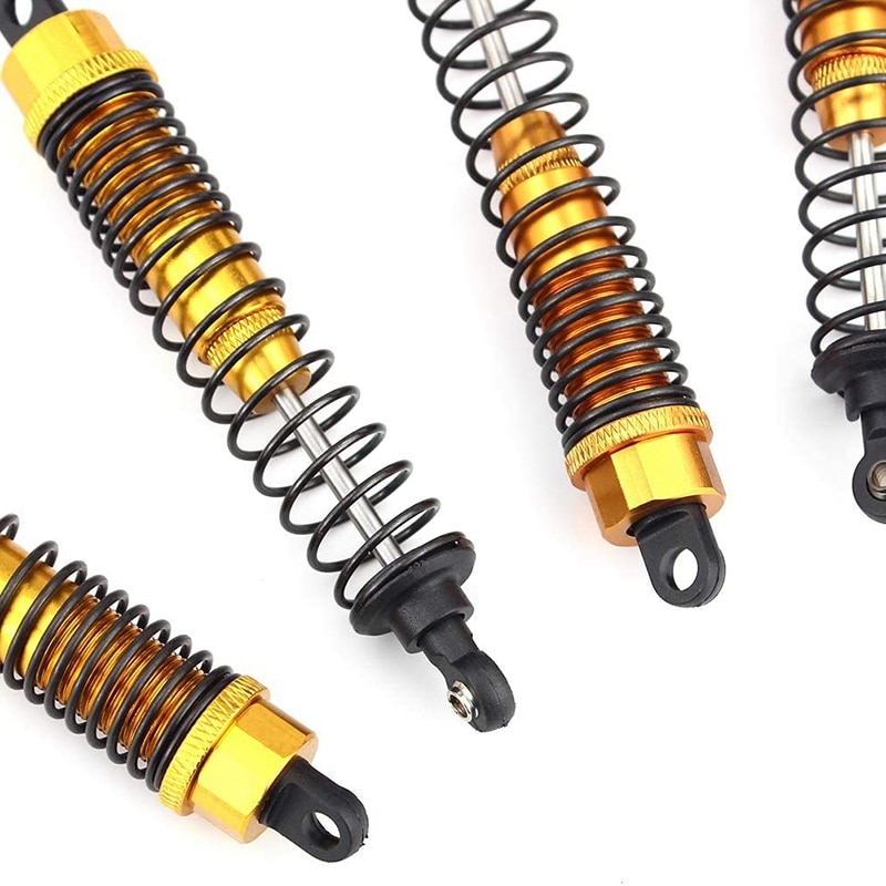 4PCS Shock Absorber 108mm Aluminum Alloy,Front Rear Assembled Spring Damper Suspension for 1/10 HSP RC Cars