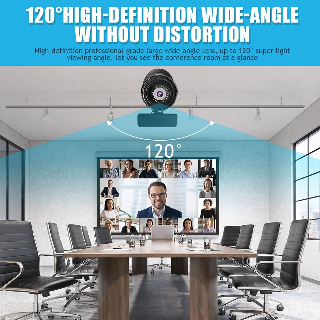 2K 4K High Definition Webcam Met Ingebouwde Microfoon Groothoek View USB2.0 Plug En Play Camera voor Conferentie Bellen