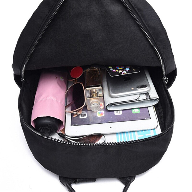 chaude classique femmes sac à dos noir Oxford tissu grande capacité sac à bandoulière étanche