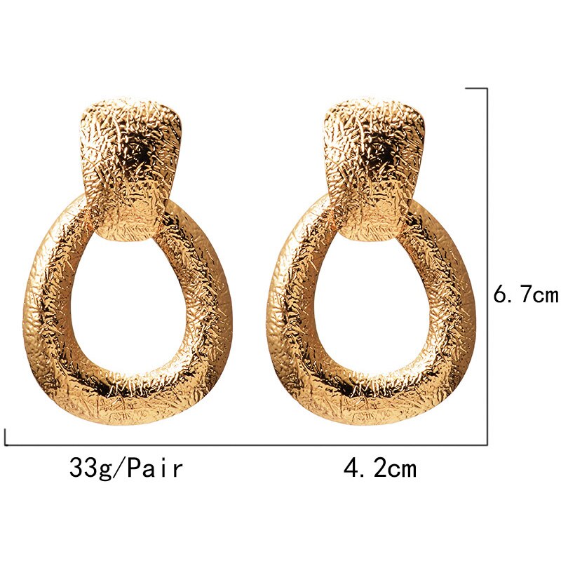 Guldmetal dråbeøreringe smykker tilbehør hængende dingle lange pendientes bijoux til kvinder jul